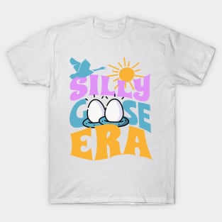 Silly Goose Shirt Funny Cute In My Era Meme Groovy Retro Wavy T-Shirt